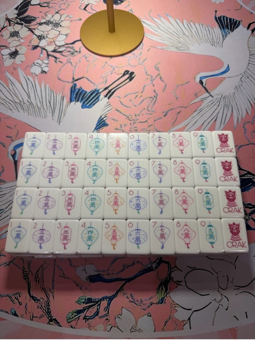 Lavender Lilac Purple and Pink Mahjong Tiles - Picture 5 of 8